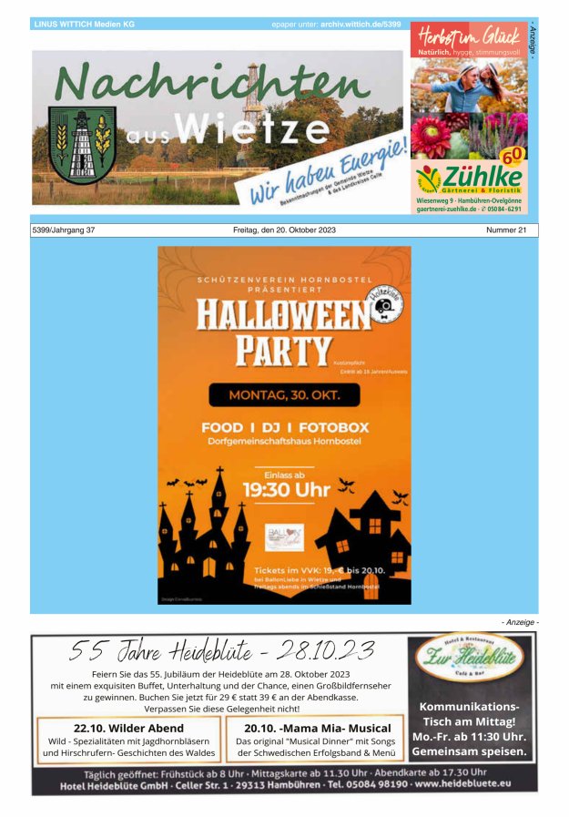 Nachrichten aus Wietze Titelblatt 21/2023