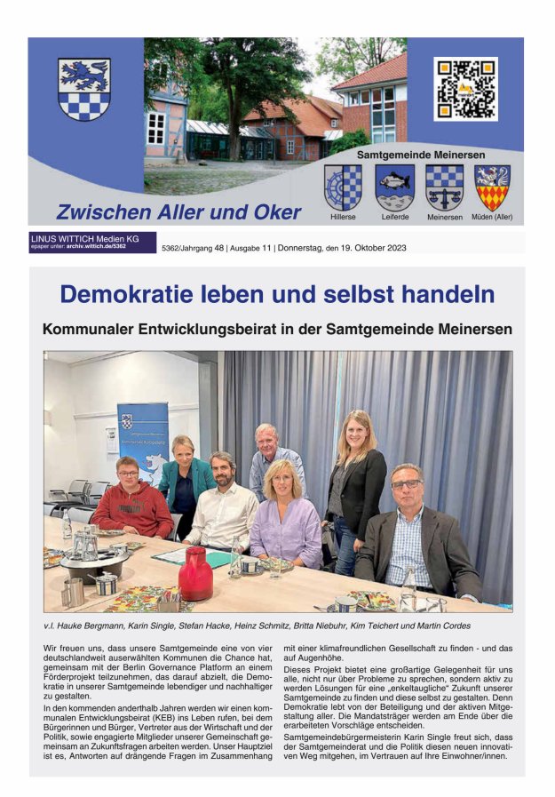 Zwischen Aller und Oker Titelblatt 11/2023