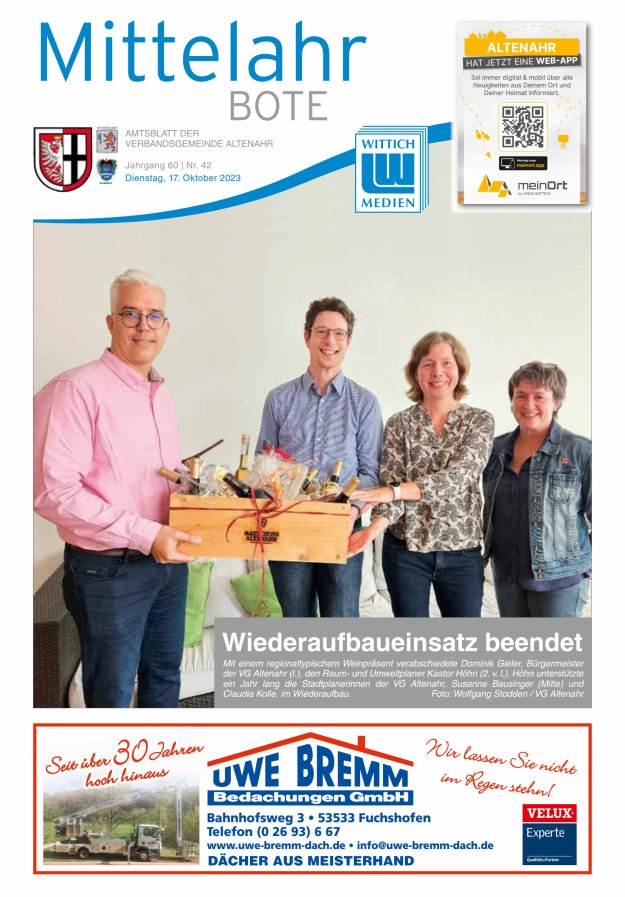 Mittelahr Bote Titelblatt 42/2023
