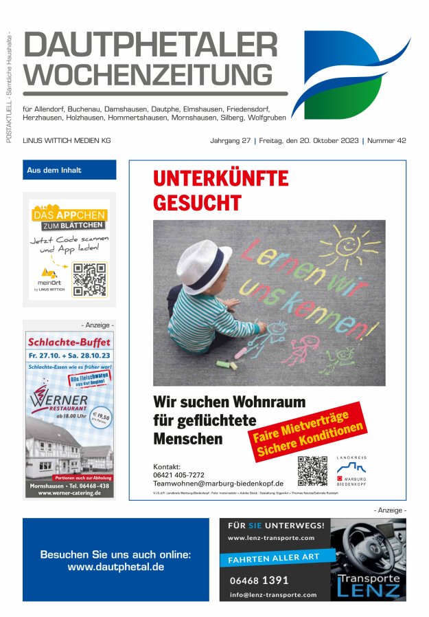 Dautphetaler Wochenzeitung Titelblatt 42/2023