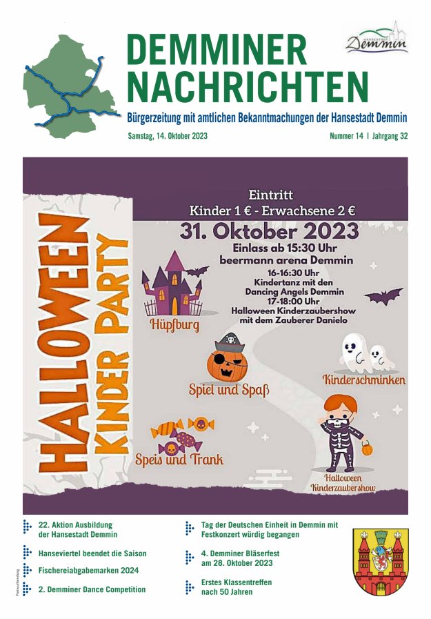 Demminer Nachrichten Titelblatt 14/2023