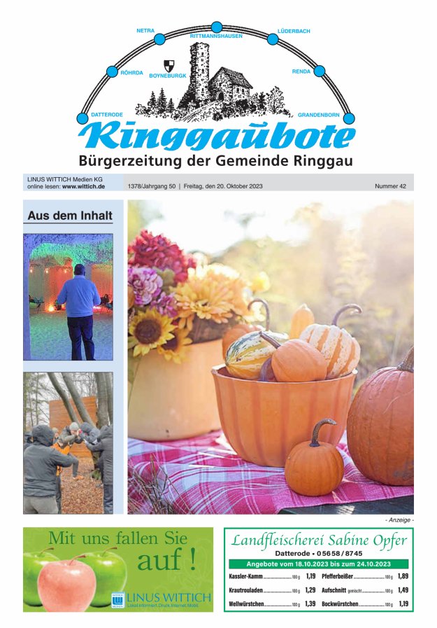 Ringgaubote Titelblatt 42/2023