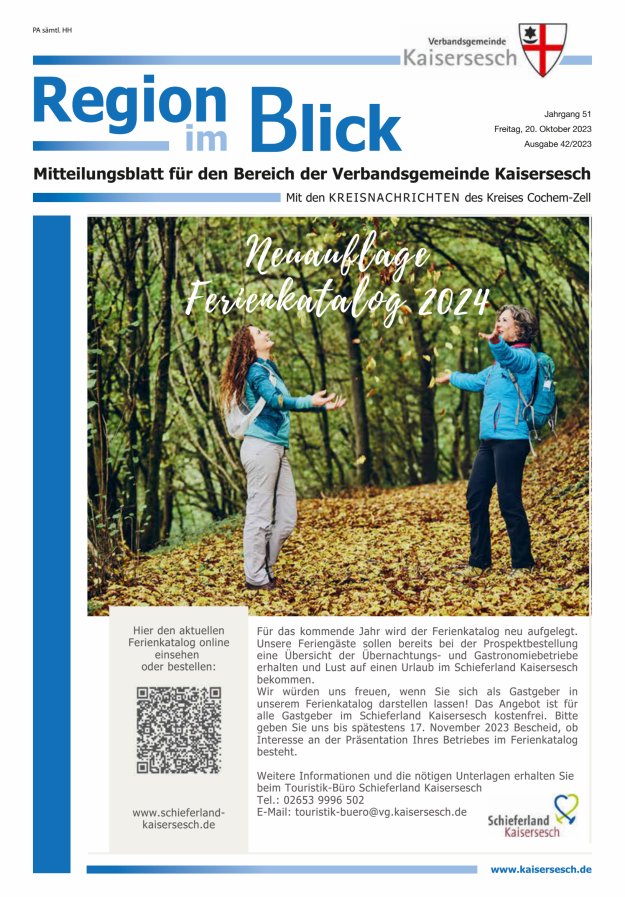 Region im Blick VG Kaisersesch Titelblatt 42/2023