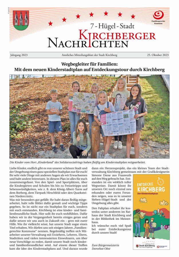 Kirchberger Nachrichten Titelblatt 10/2023