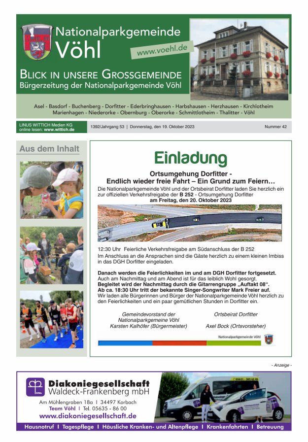 Blick in unsere Grossgemeinde Titelblatt 42/2023