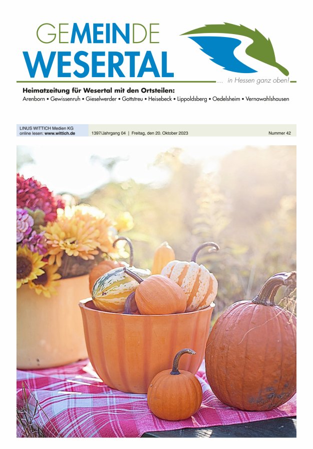 Wesertal Titelblatt 42/2023
