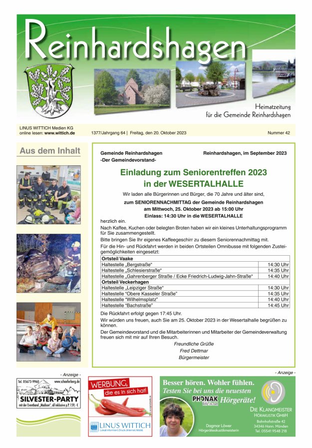 Unser Blättchen Titelblatt 42/2023