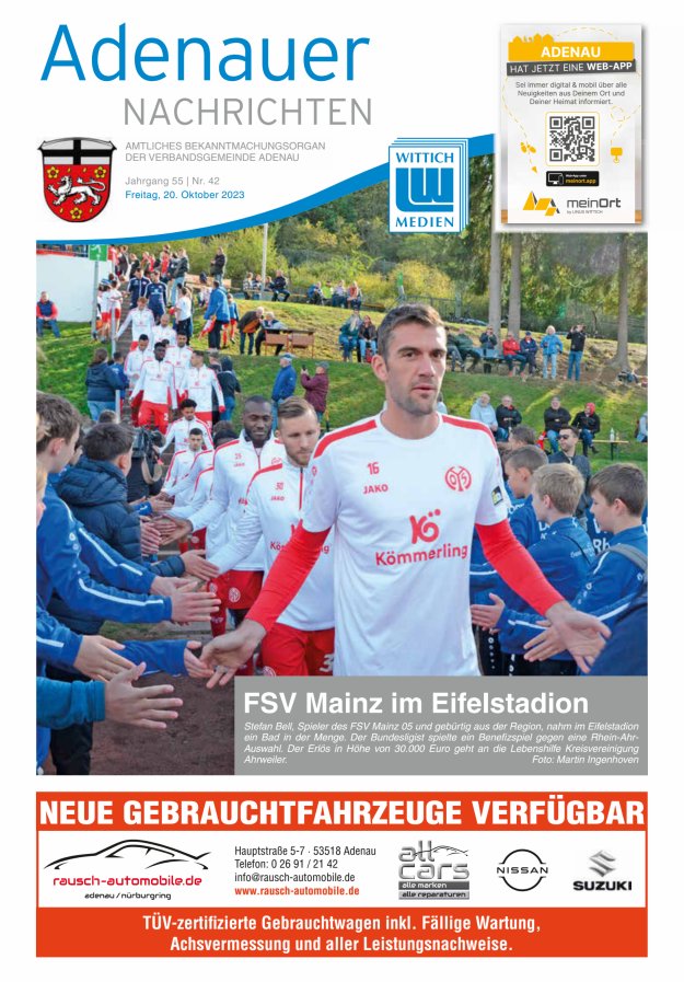 Adenauer Nachrichten Titelblatt 42/2023