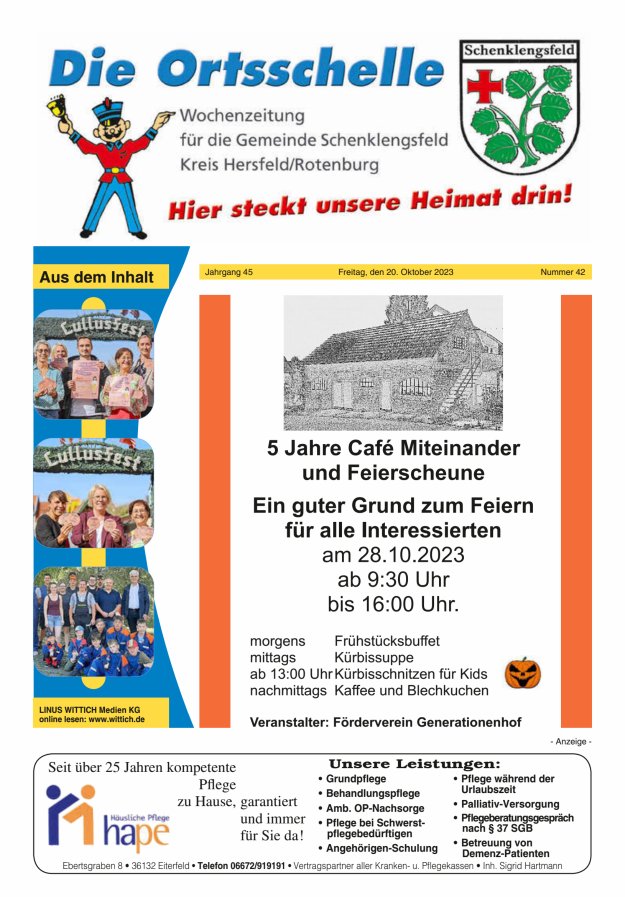 Die Ortsschelle Titelblatt 42/2023