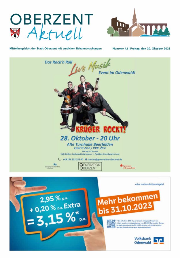 Oberzent aktuell Titelblatt 42/2023