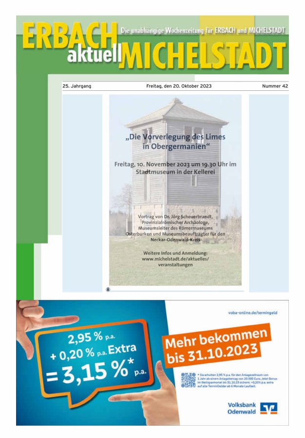 Erbach-Michelstadt aktuell Titelblatt 42/2023