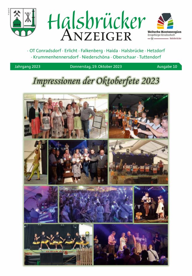 Halsbrücker Anzeiger Titelblatt 10/2023