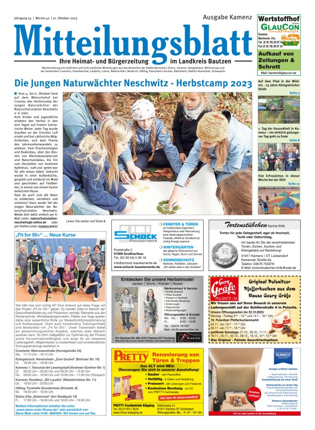 Mitteilungsblatt LK Bautzen Ausgabe Kamenz Titelblatt 41/2023