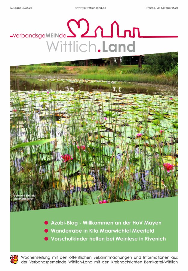 Mein Wittlich.Land Titelblatt 42/2023