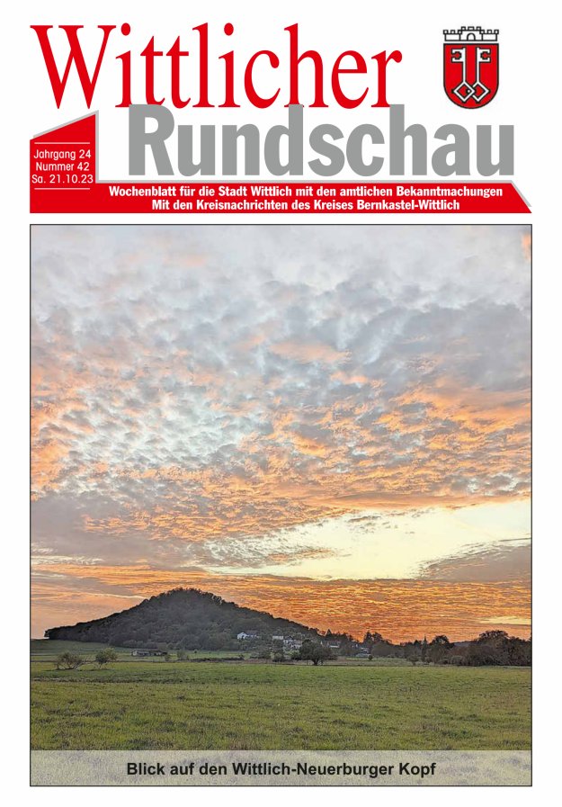 Wittlicher Rundschau Titelblatt 42/2023