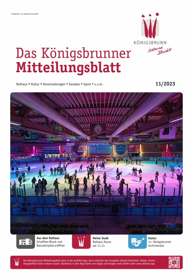 Königsbrunner Mitteilungsblatt Titelblatt 11/2023