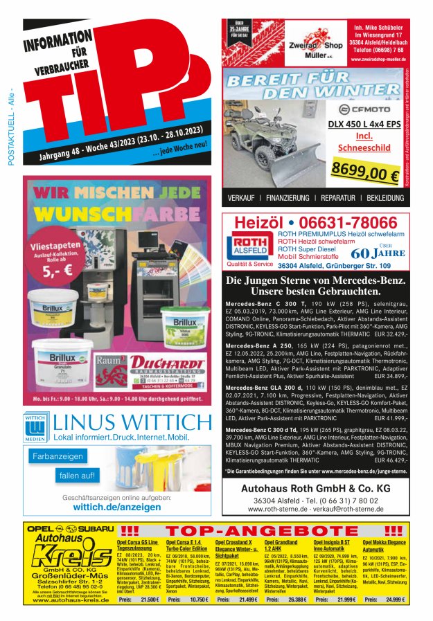 Tipp Vogelsberg Titelblatt 43/2023