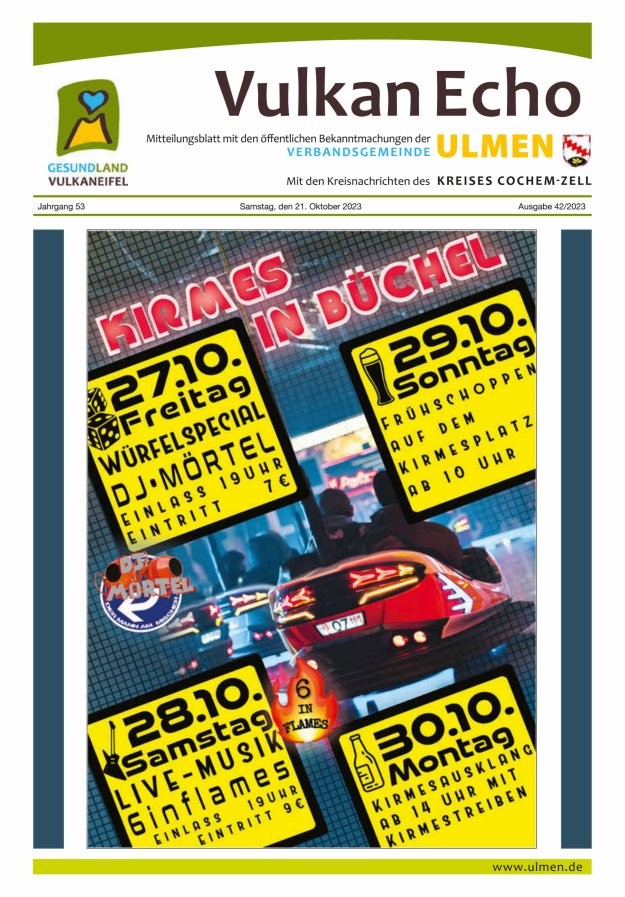 Vulkan Echo VG Ulmen Titelblatt 42/2023