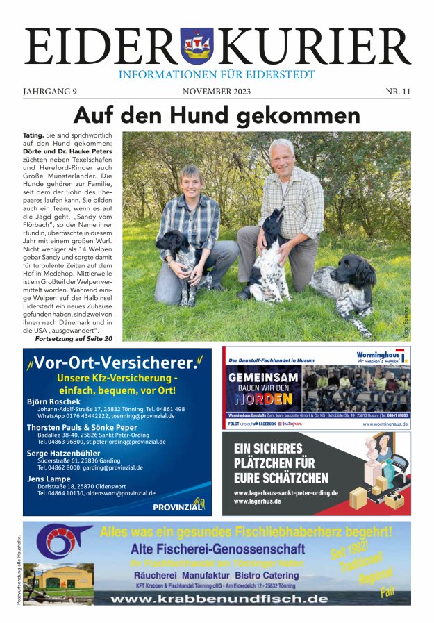 Eider-Kurier Titelblatt 11/2023