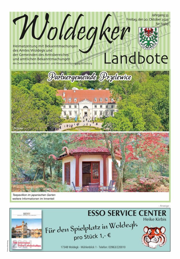 Woldegker Landbote Titelblatt 10/2023