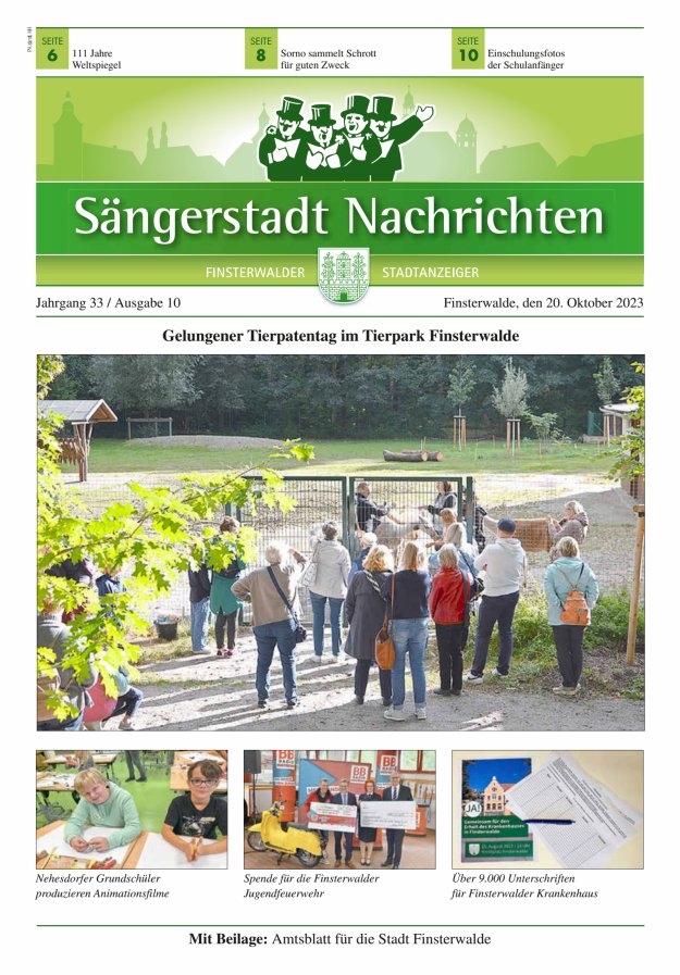 Sängerstadt Nachrichten  Titelblatt 10/2023