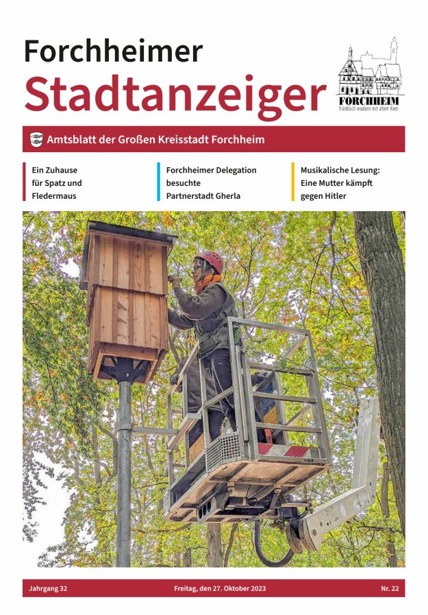 Forchheimer Stadtanzeiger Titelblatt 22/2023