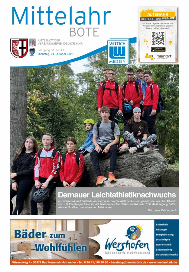 Mittelahr Bote Titelblatt 43/2023