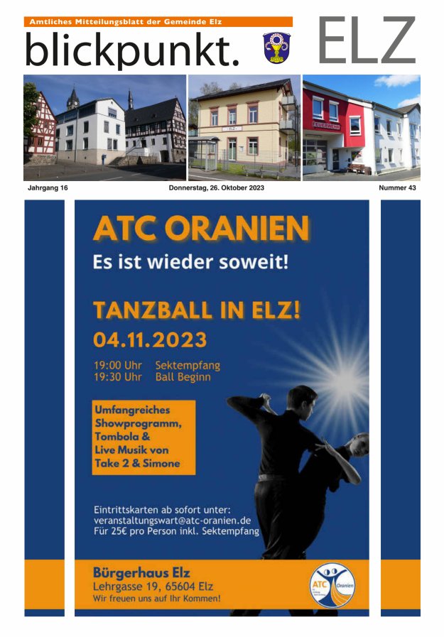 Blickpunkt Elz Titelblatt 43/2023