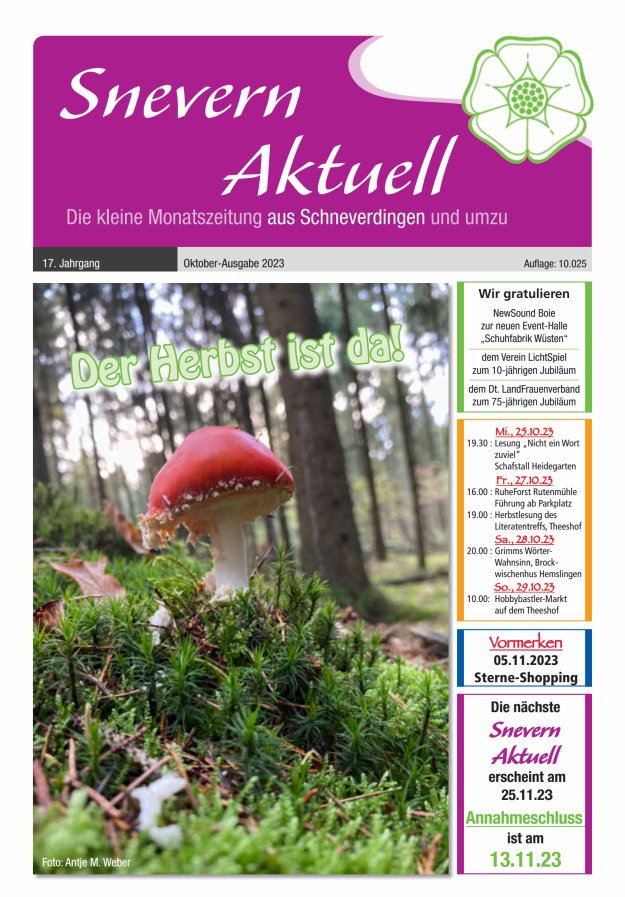 Snevern Aktuell Titelblatt 10/2023