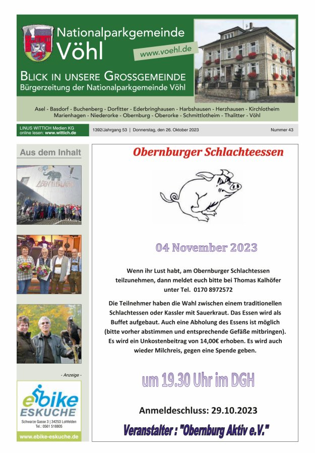 Blick in unsere Grossgemeinde Titelblatt 43/2023