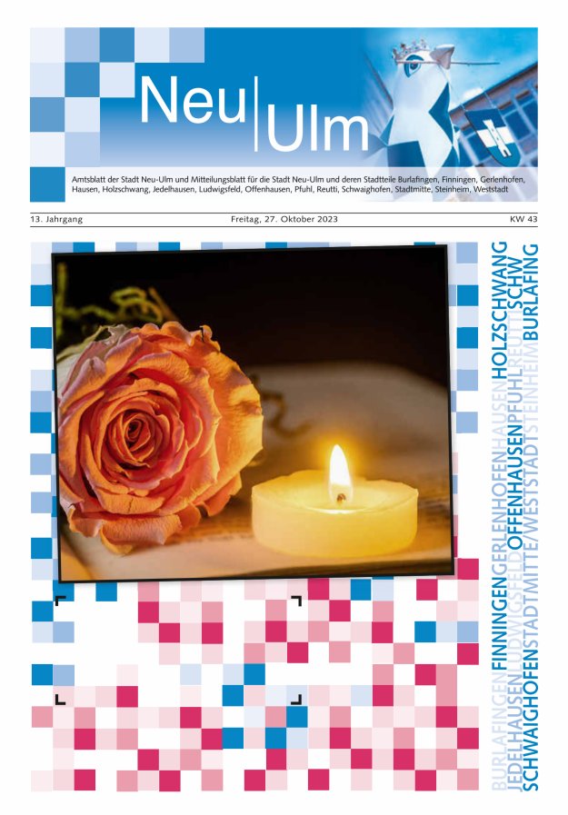 Amtsblatt der Stadt Neu-Ulm und Mitteilungsblatt für die Stadt Neu-Ulm Titelblatt 43/2023