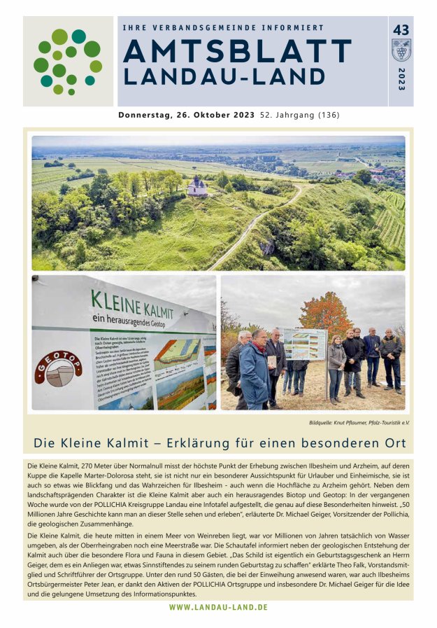 Amtsblatt VG Landau-Land Titelblatt 43/2023