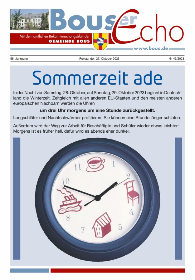 Bouser Echo Titelblatt 43/2023