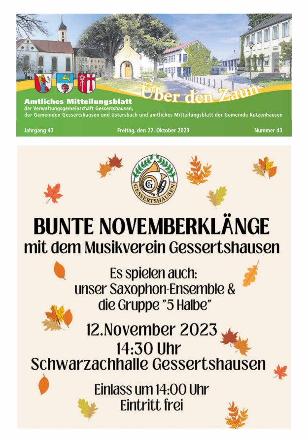 Über den Zaun Titelblatt 43/2023