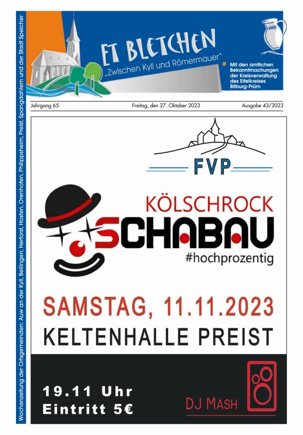 Et Bletchen VG Speicher Titelblatt 43/2023