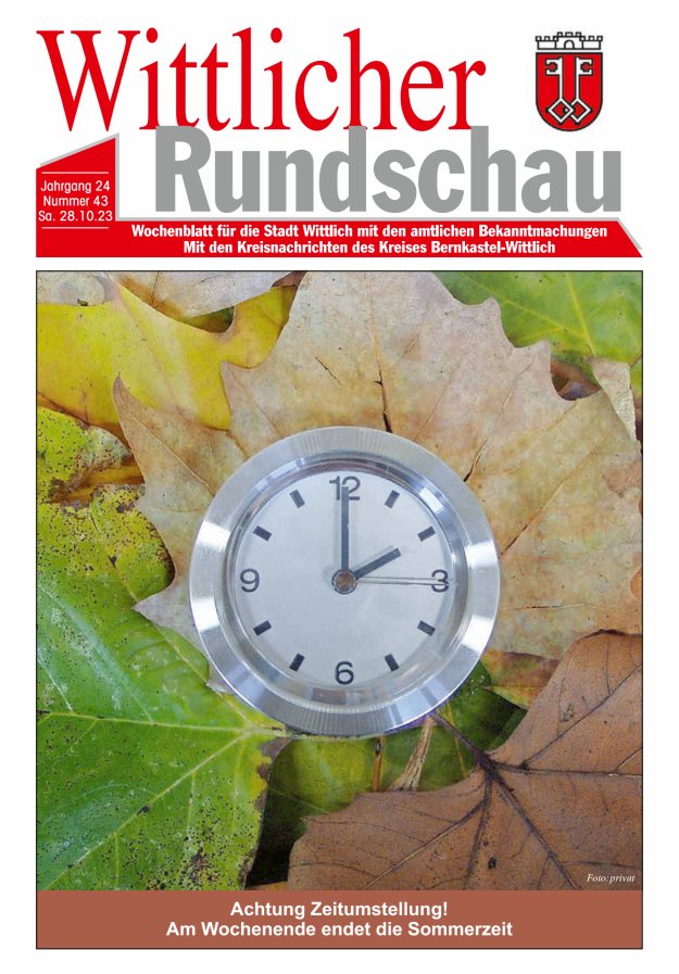 Wittlicher Rundschau Titelblatt 43/2023