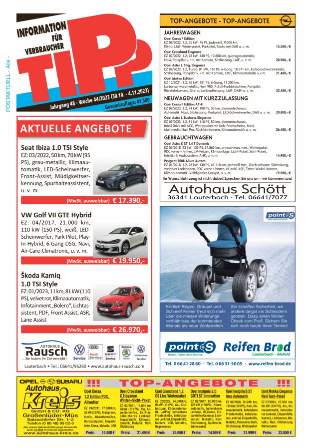 Tipp Vogelsberg Titelblatt 44/2023
