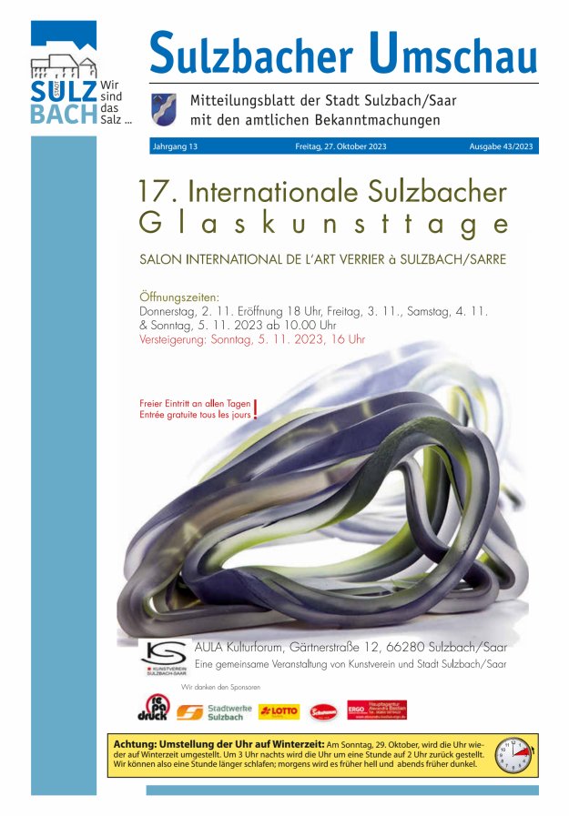 Sulzbacher Umschau Titelblatt 43/2023