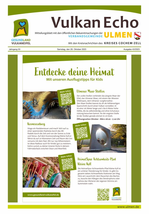 Vulkan Echo VG Ulmen Titelblatt 43/2023