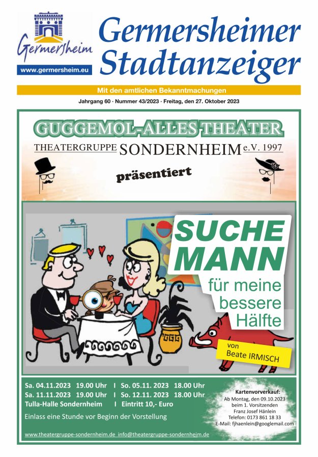 Germersheimer Stadtanzeiger Titelblatt 43/2023