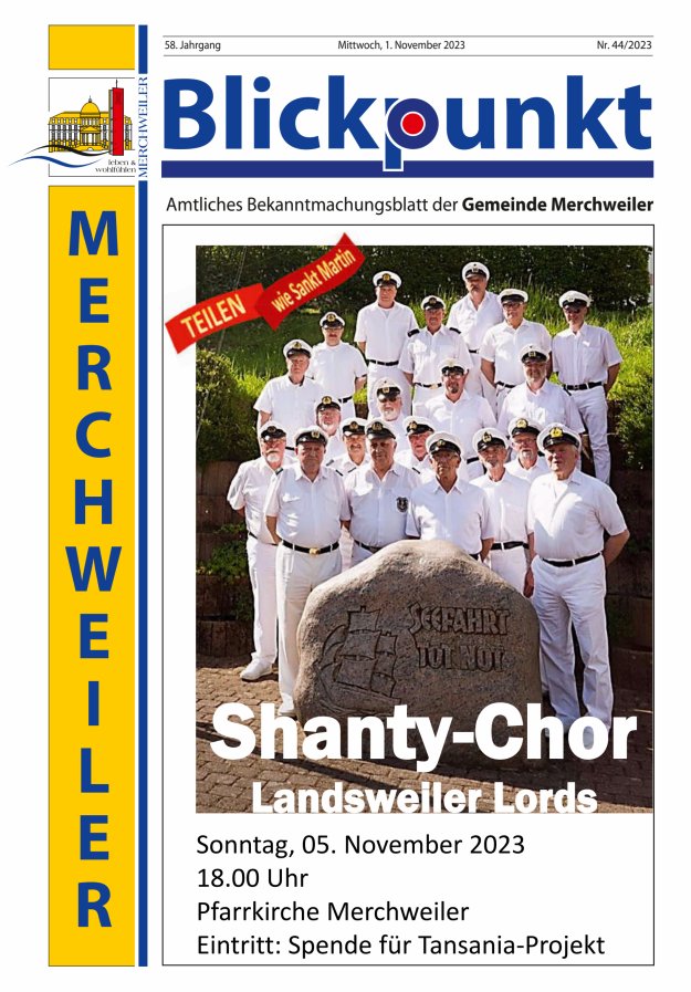Blickpunkt Merchweiler Titelblatt 44/2023