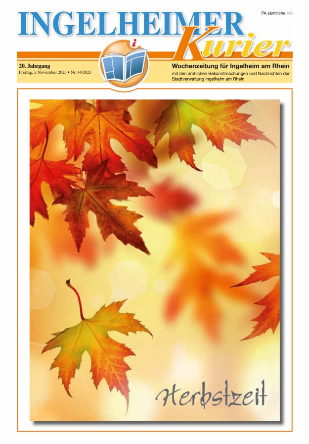 Ingelheimer Kurier Titelblatt 44/2023