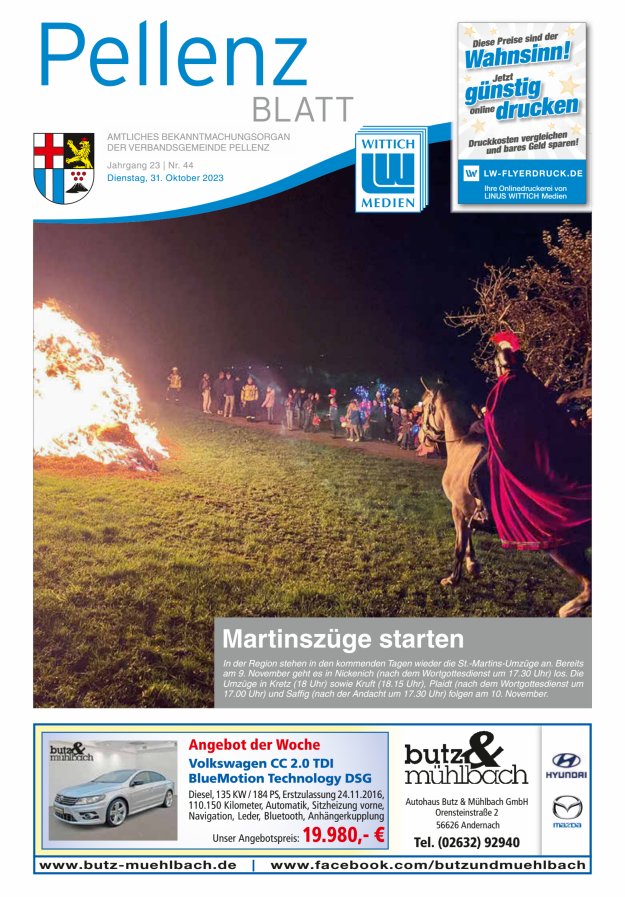 Pellenzblatt Titelblatt 44/2023