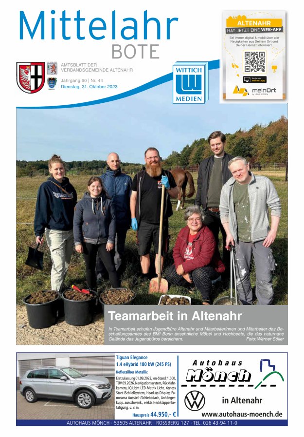 Mittelahr Bote Titelblatt 44/2023