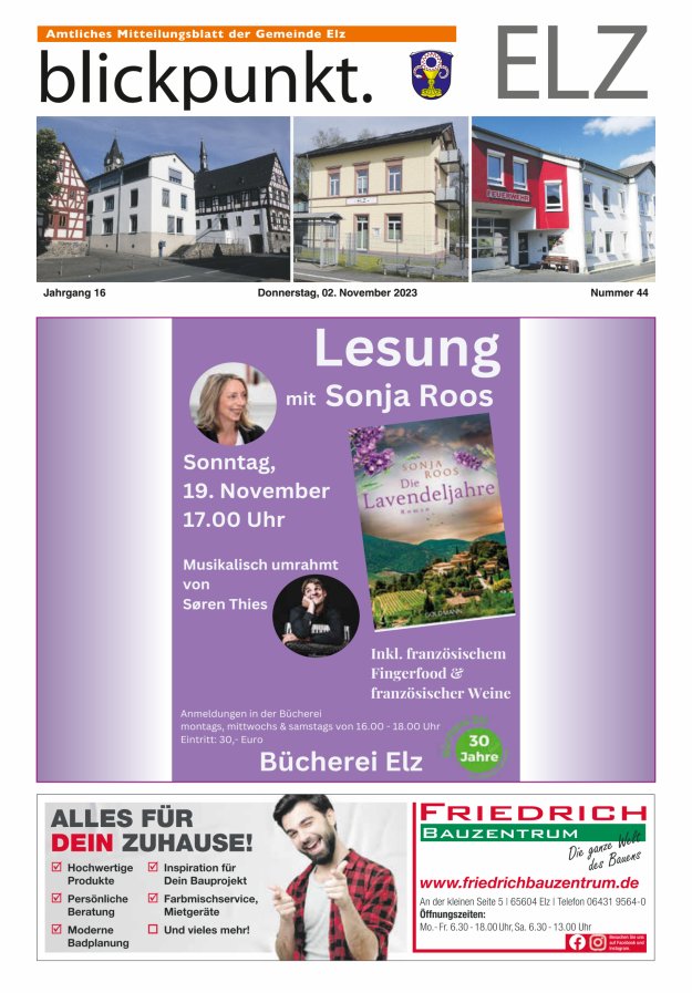 Blickpunkt Elz Titelblatt 44/2023