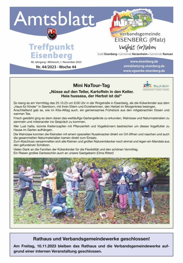 Treffpunkt Eisenberg Titelblatt 44/2023
