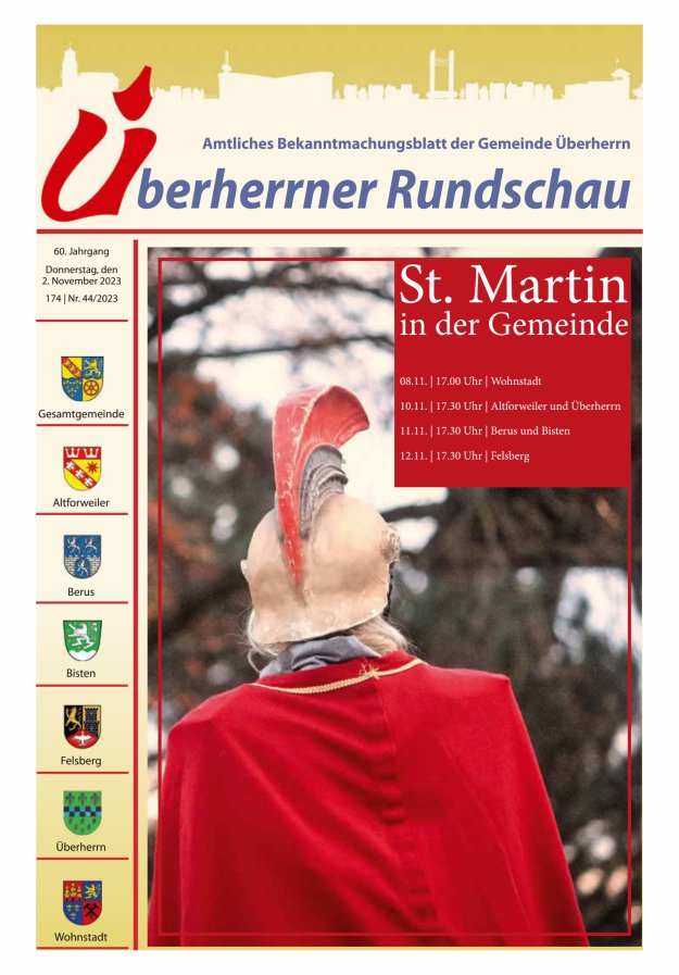 Überherrner Rundschau Titelblatt 44/2023
