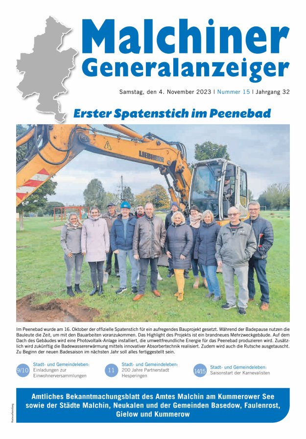 Malchiner Generalanzeiger Titelblatt 15/2023