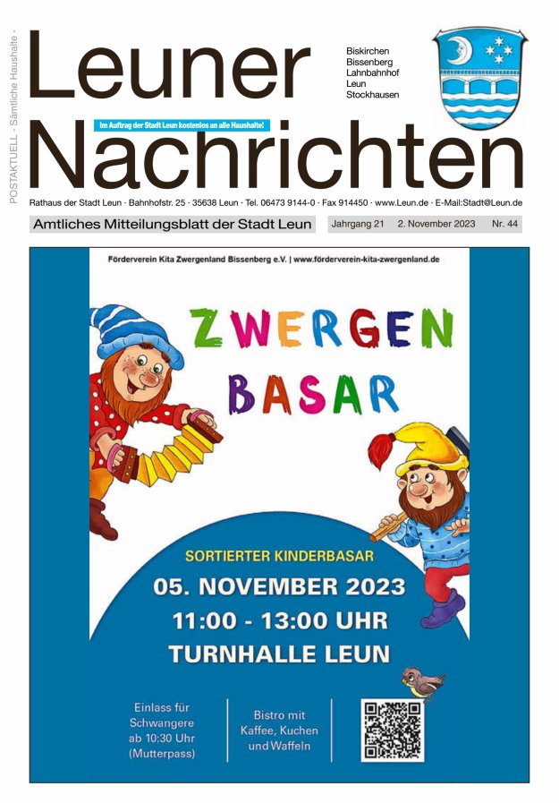 Leuner Nachrichten Titelblatt 44/2023