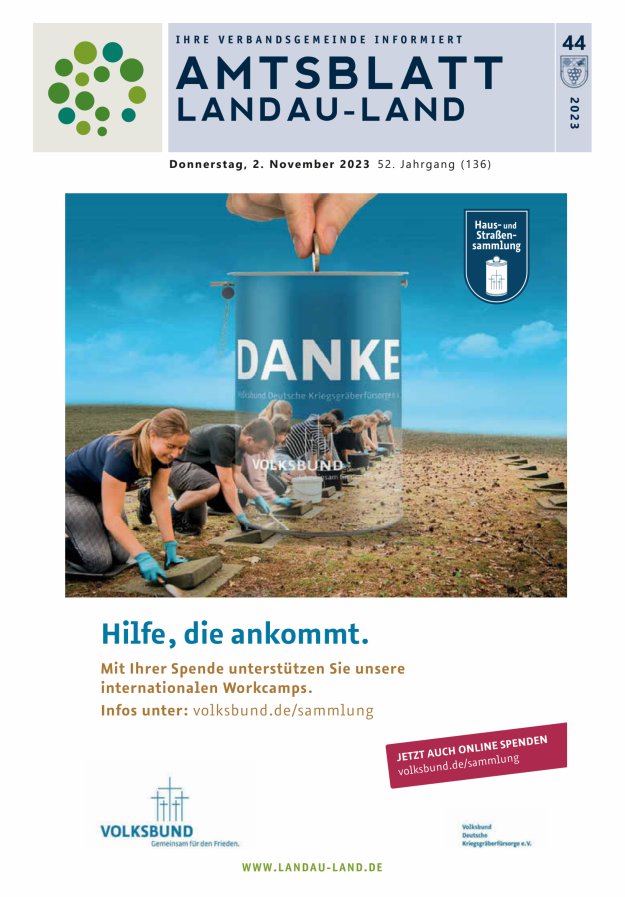 Amtsblatt VG Landau-Land Titelblatt 44/2023